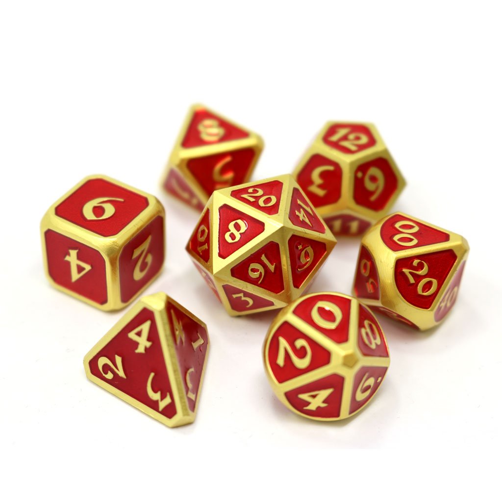 Mythica Satin Gold Ruby 7 Set | Anubis Games and Hobby