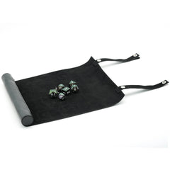 Roll Up Leatherette Dice Mat - Black | Anubis Games and Hobby