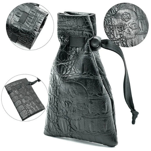 Leatherette Dice Bag - Skull | Anubis Games and Hobby