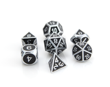 Gothica Shiny Silver w/ Black 7 Set | Anubis Games and Hobby