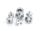 Gothica Shiny Silver w/ Black 7 Set | Anubis Games and Hobby