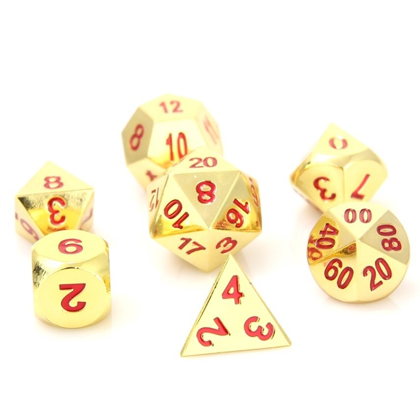 Classic Gold Ruby - RPG Dice | Anubis Games and Hobby