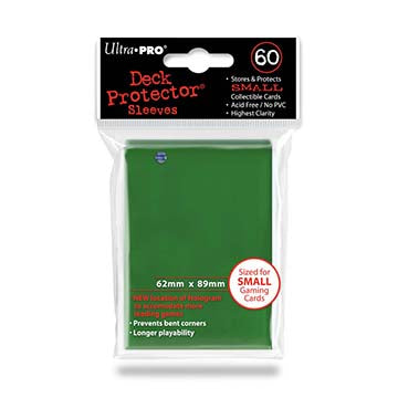 UP Small Sleeves 60ct - Green | Anubis Games and Hobby