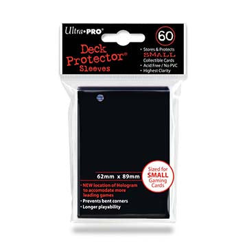 UP Small Sleeves 60 ct - Black | Anubis Games and Hobby