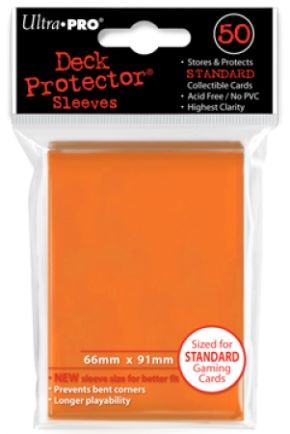 UP Standard Sleeves 50ct - Orange | Anubis Games and Hobby