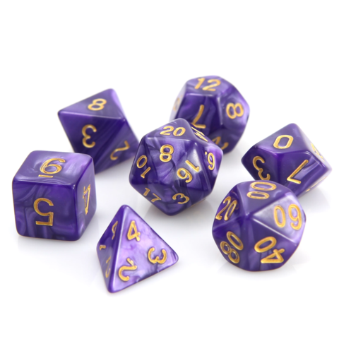 RPG Set- Purple Swirl w/ Gold | Anubis Games and Hobby