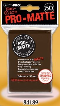 UP Pro Matte Standard Sleeves - Brown 50ct | Anubis Games and Hobby