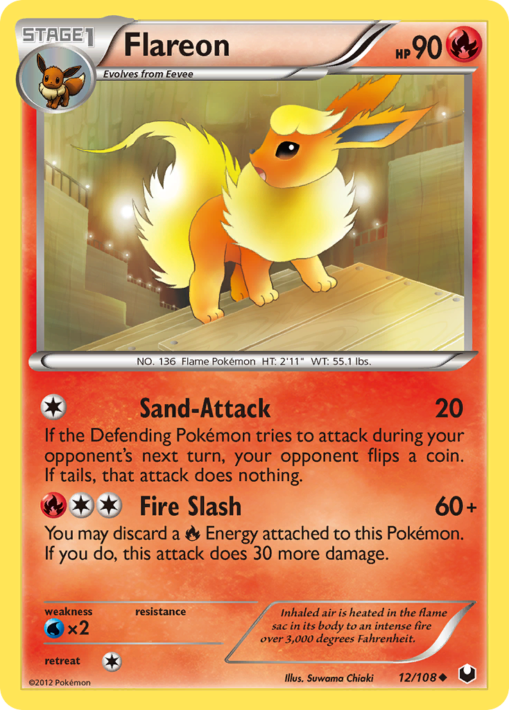 Flareon (12/108) [Black & White: Dark Explorers] | Anubis Games and Hobby