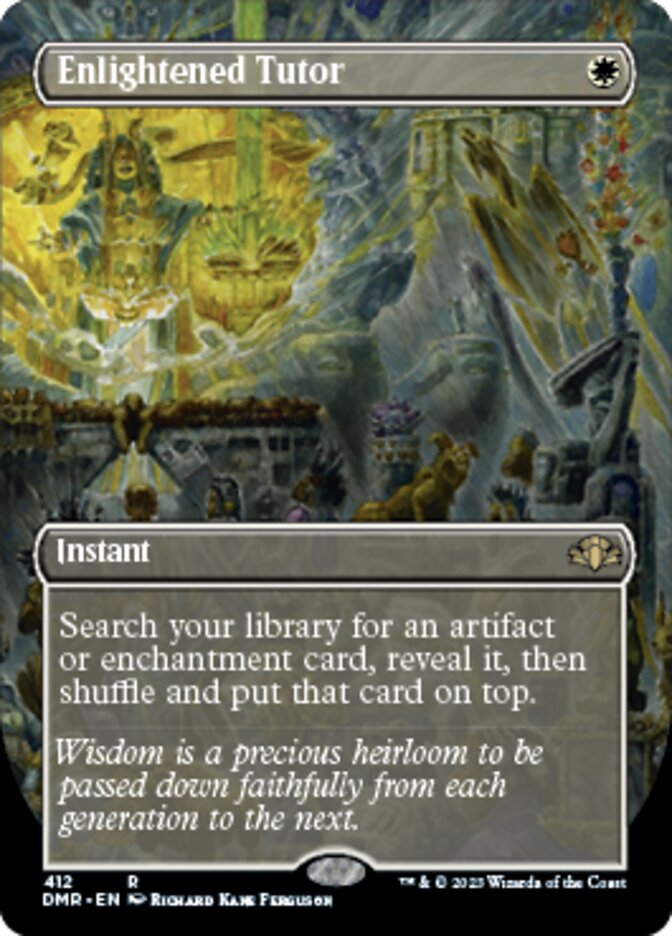 Enlightened Tutor (Borderless Alternate Art) [Dominaria Remastered] | Anubis Games and Hobby