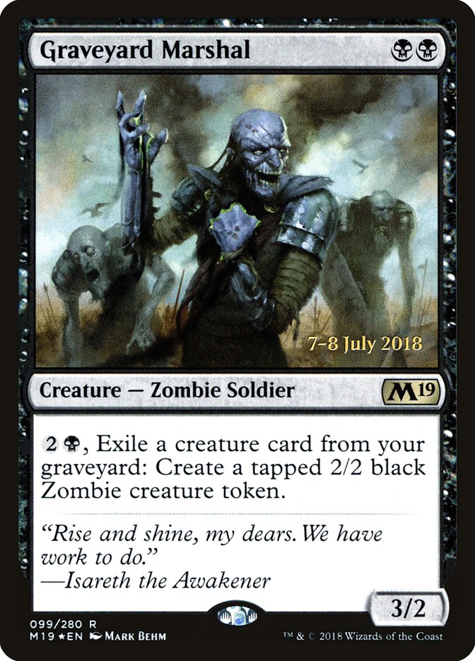 Graveyard Marshal [Core Set 2019 Prerelease Promos] | Anubis Games and Hobby