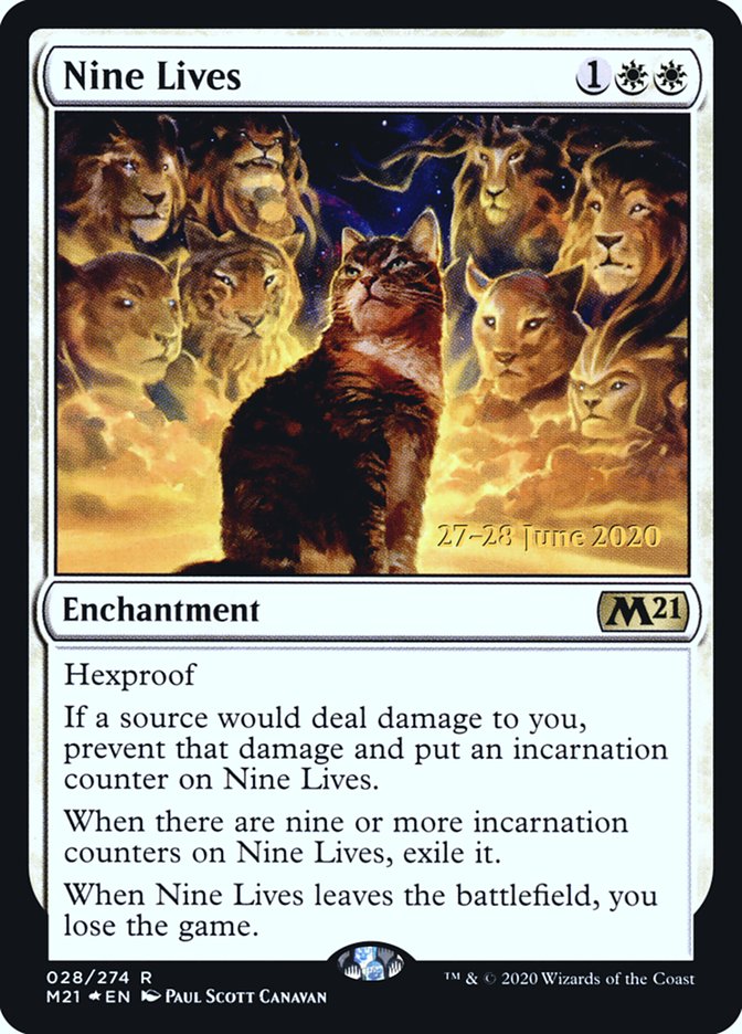 Nine Lives [Core Set 2021 Prerelease Promos] | Anubis Games and Hobby