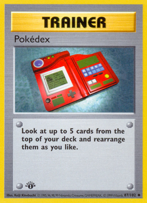 Pokedex (87/102) (Shadowless) [Base Set 1st Edition] | Anubis Games and Hobby