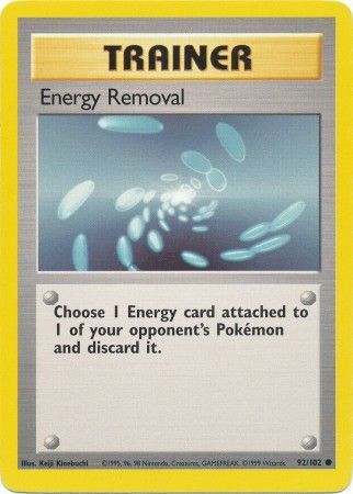 Energy Removal (92/102) [Base Set Unlimited] | Anubis Games and Hobby