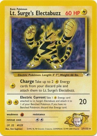 Lt. Surge's Electabuzz (27/132) [Gym Heroes Unlimited] | Anubis Games and Hobby