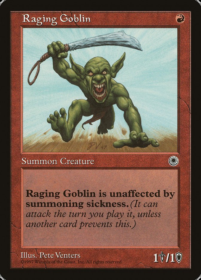 Raging Goblin (No Flavor Text) [Portal] | Anubis Games and Hobby