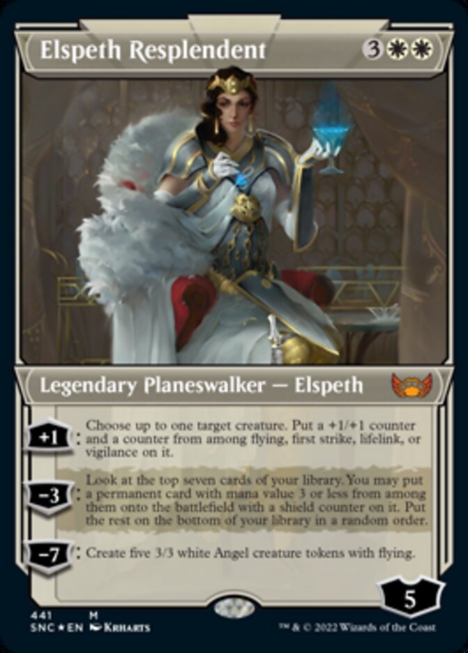 Elspeth Resplendent (Showcase Art Deco Foil Etched) [Streets of New Capenna] | Anubis Games and Hobby