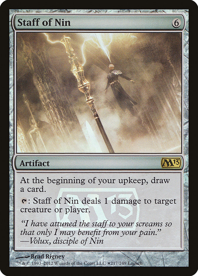 Staff of Nin [Magic 2013 Prerelease Promos] | Anubis Games and Hobby