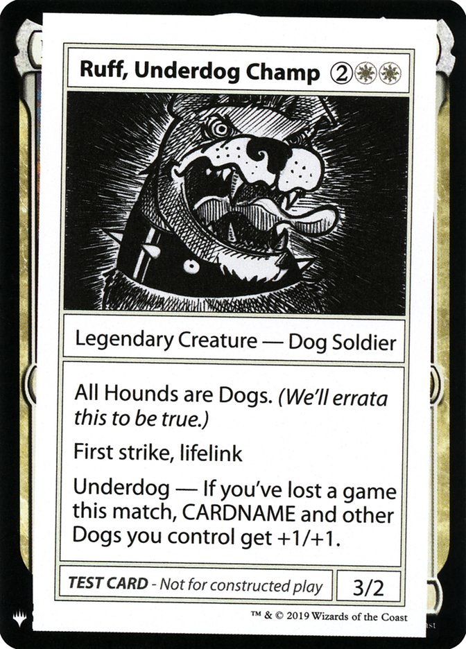 Ruff, Underdog Champ [Mystery Booster Playtest Cards] | Anubis Games and Hobby