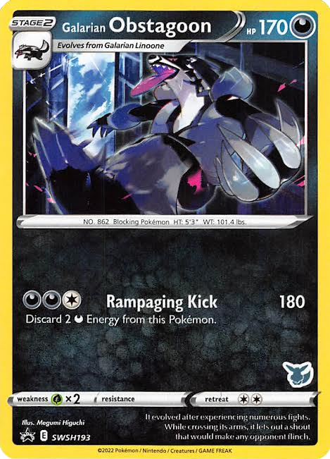 Galarian Obstagoon (SWSH193) (Eevee Deck) [Battle Academy 2022] | Anubis Games and Hobby