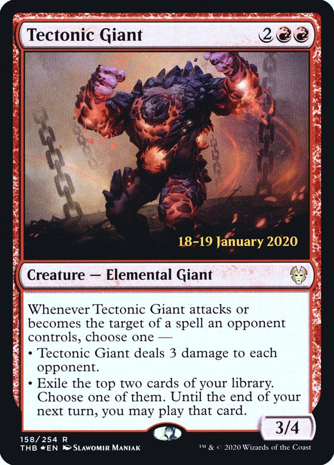 Tectonic Giant [Theros Beyond Death Prerelease Promos] | Anubis Games and Hobby