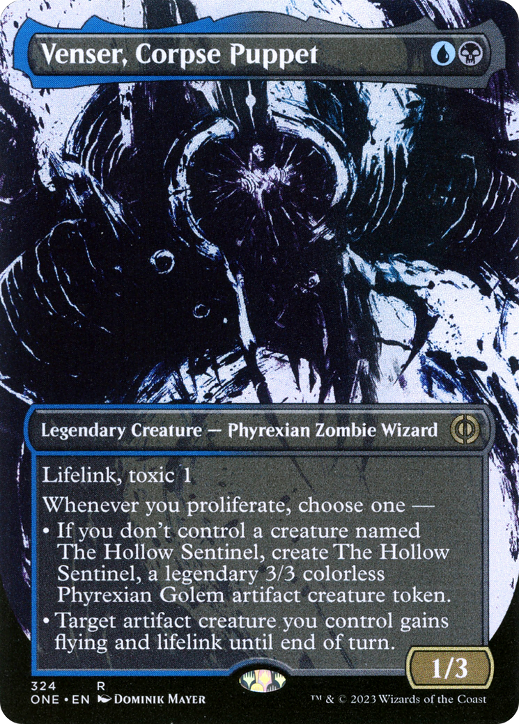 Venser, Corpse Puppet (Borderless Ichor) [Phyrexia: All Will Be One] | Anubis Games and Hobby