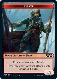 Pirate // Treasure Double-Sided Token [Core Set 2021 Tokens] | Anubis Games and Hobby