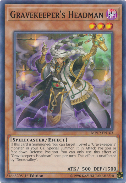 Gravekeeper's Headman [MP19-EN163] Common | Anubis Games and Hobby