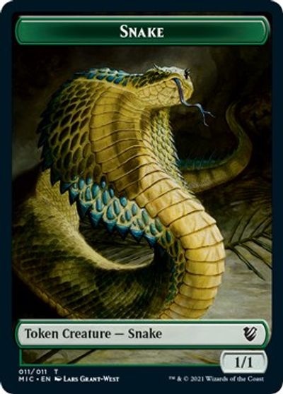 Spirit // Snake Double-Sided Token [Innistrad: Midnight Hunt Commander Tokens] | Anubis Games and Hobby