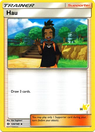 Hau (120/149) (Pikachu Stamp #33) [Battle Academy 2020] | Anubis Games and Hobby