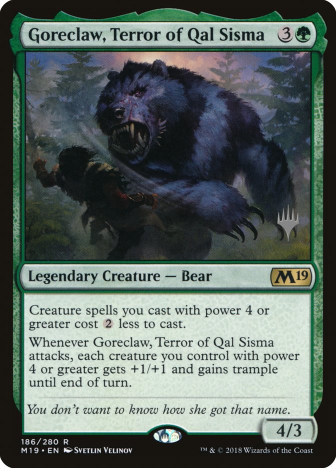 Goreclaw, Terror of Qal Sisma (Promo Pack) [Core Set 2019 Promos] | Anubis Games and Hobby