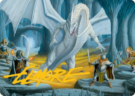 Cave of the Frost Dragon Art Card (Gold-Stamped Signature) [Dungeons & Dragons: Adventures in the Forgotten Realms Art Series] | Anubis Games and Hobby