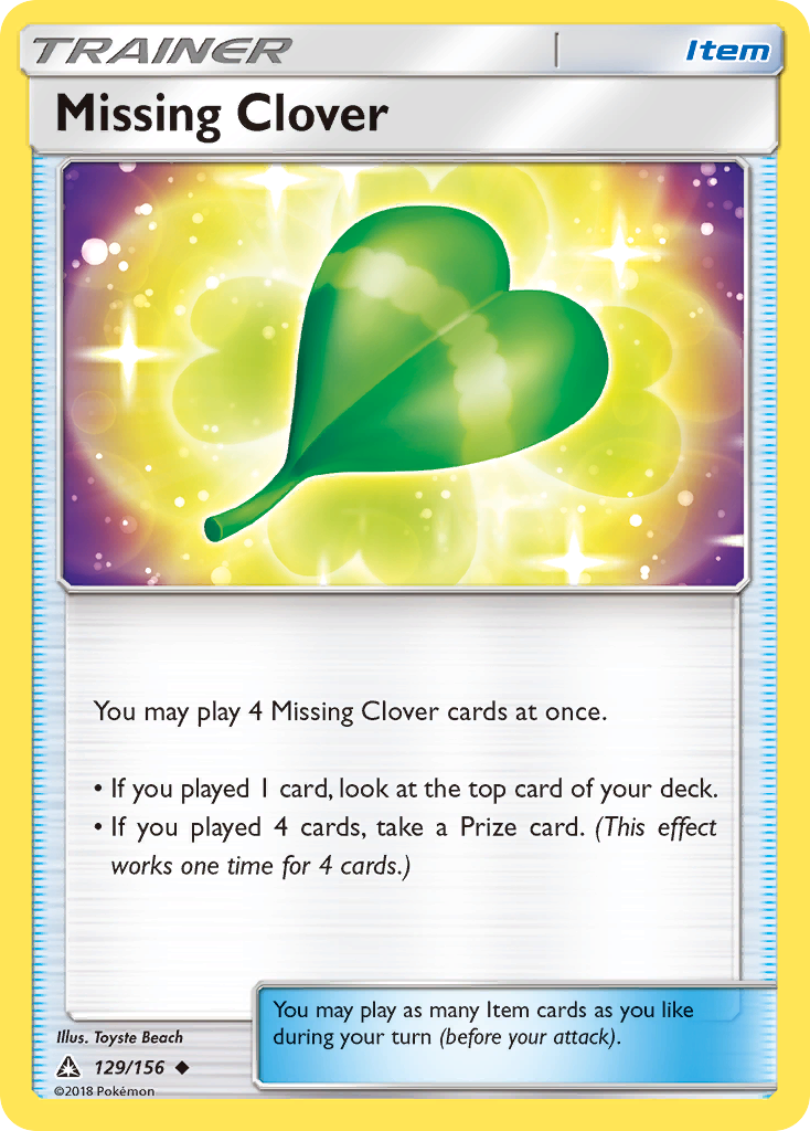 Missing Clover (129/156) [Sun & Moon: Ultra Prism] | Anubis Games and Hobby