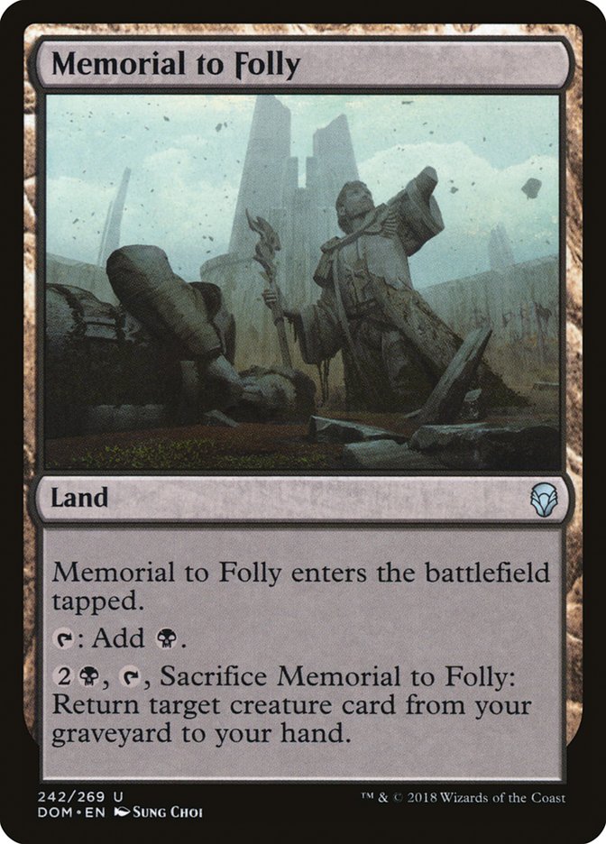 Memorial to Folly [Dominaria] | Anubis Games and Hobby