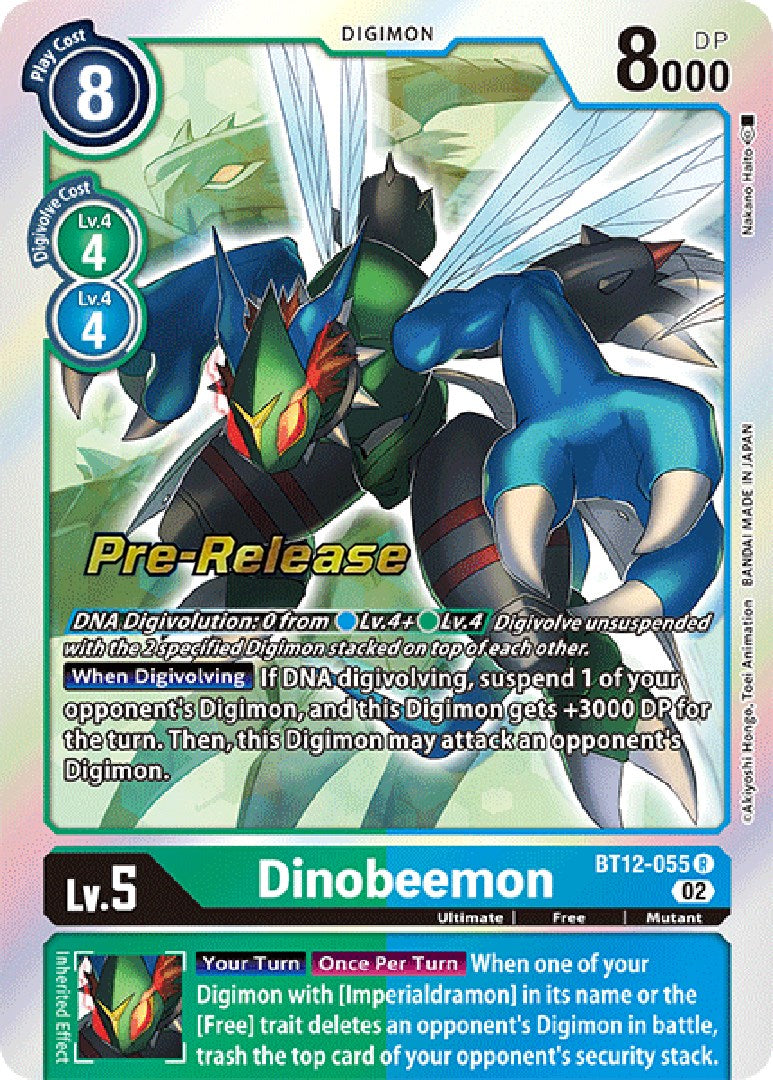 Dinobeemon [BT12-055] [Across Time Pre-Release Cards] | Anubis Games and Hobby