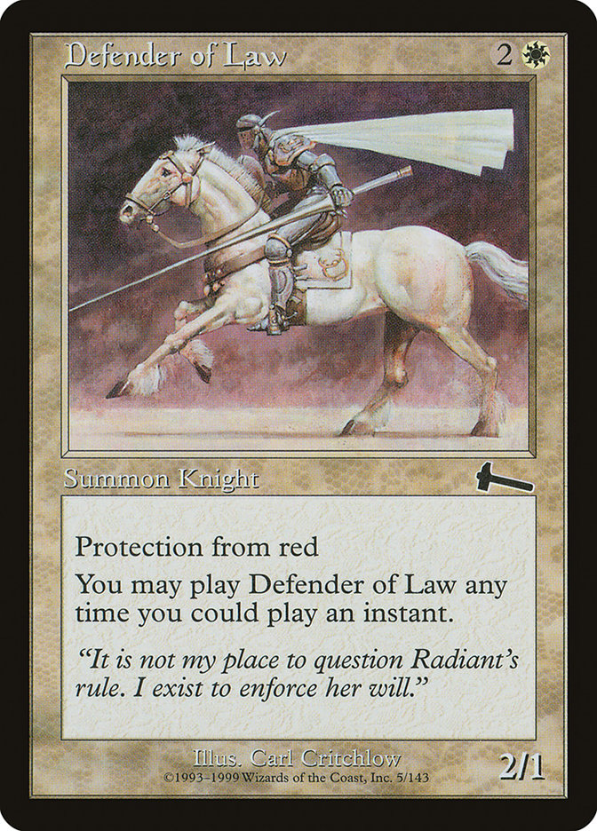 Defender of Law [Urza's Legacy] | Anubis Games and Hobby