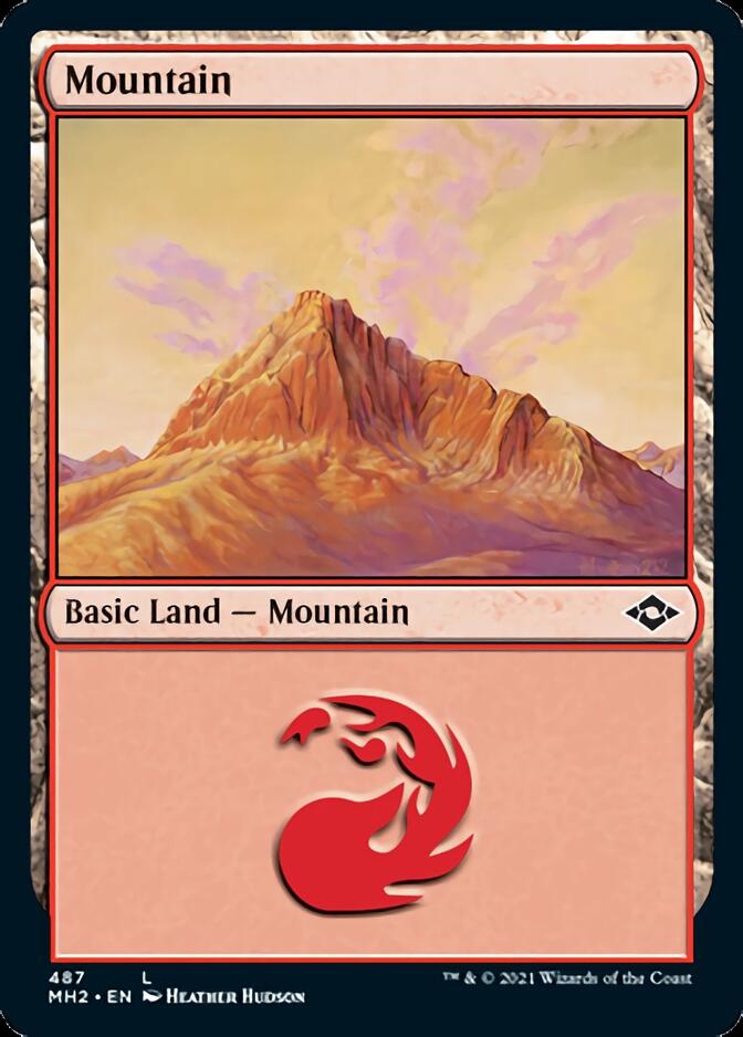 Mountain (487) (Foil Etched) [Modern Horizons 2] | Anubis Games and Hobby