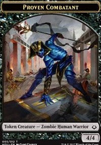 Proven Combatant // Zombie Double-Sided Token [Hour of Devastation Tokens] | Anubis Games and Hobby