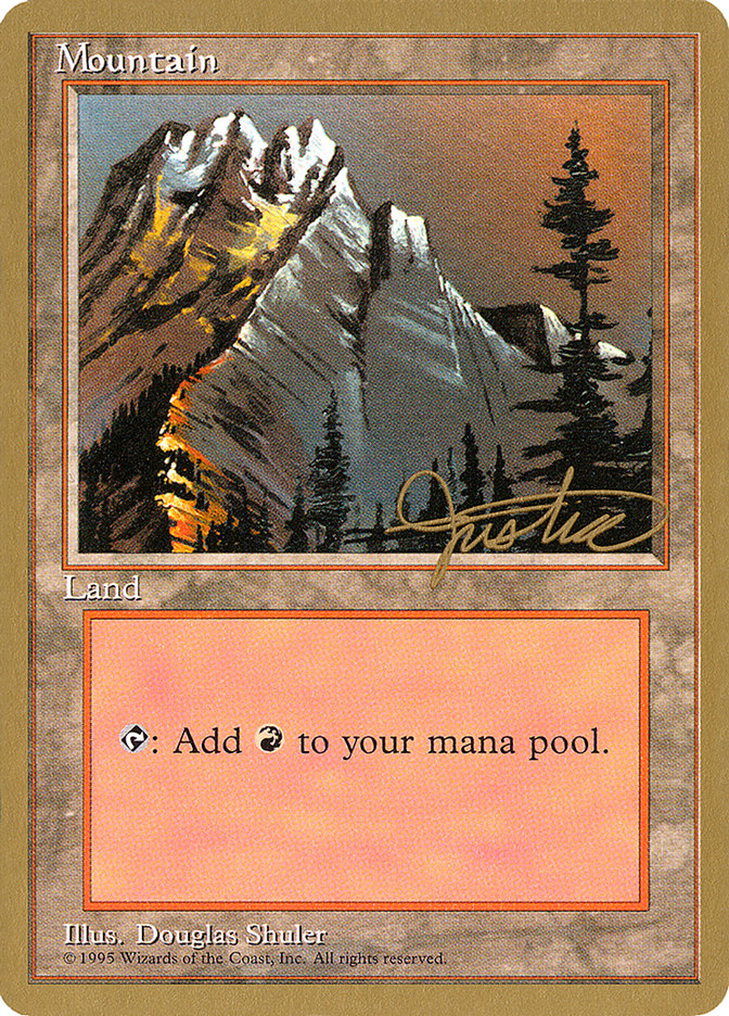 Mountain (mj373) (Mark Justice) [Pro Tour Collector Set] | Anubis Games and Hobby