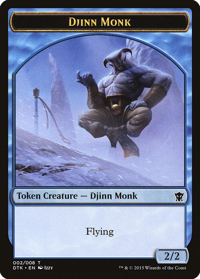 Djinn Monk Token [Dragons of Tarkir Tokens] | Anubis Games and Hobby