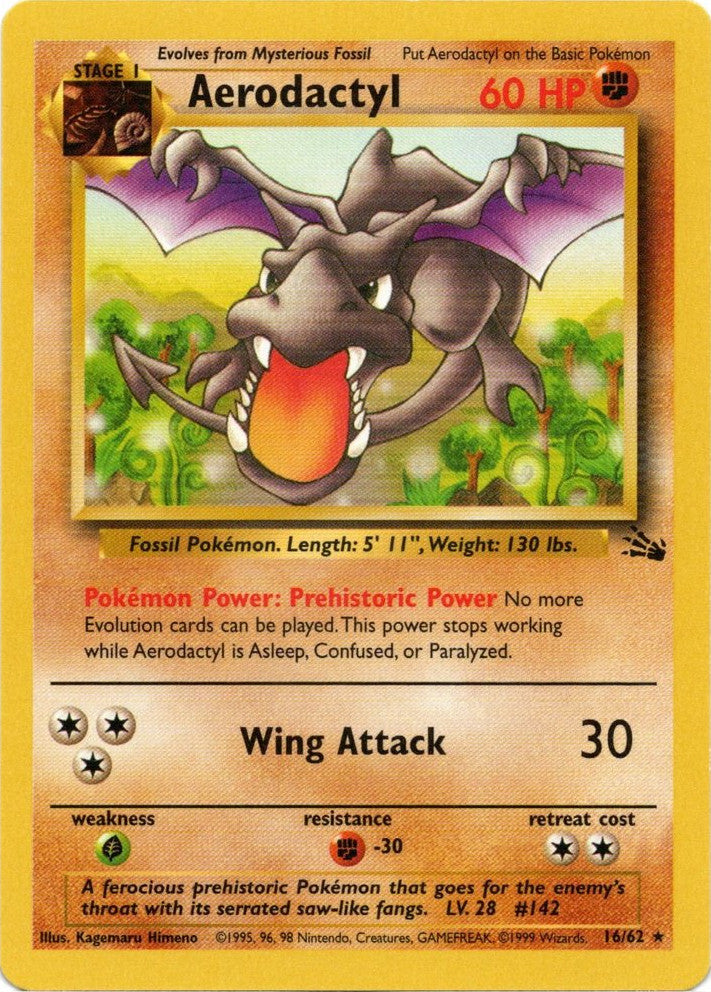 Aerodactyl (16/62) [Fossil Unlimited] | Anubis Games and Hobby
