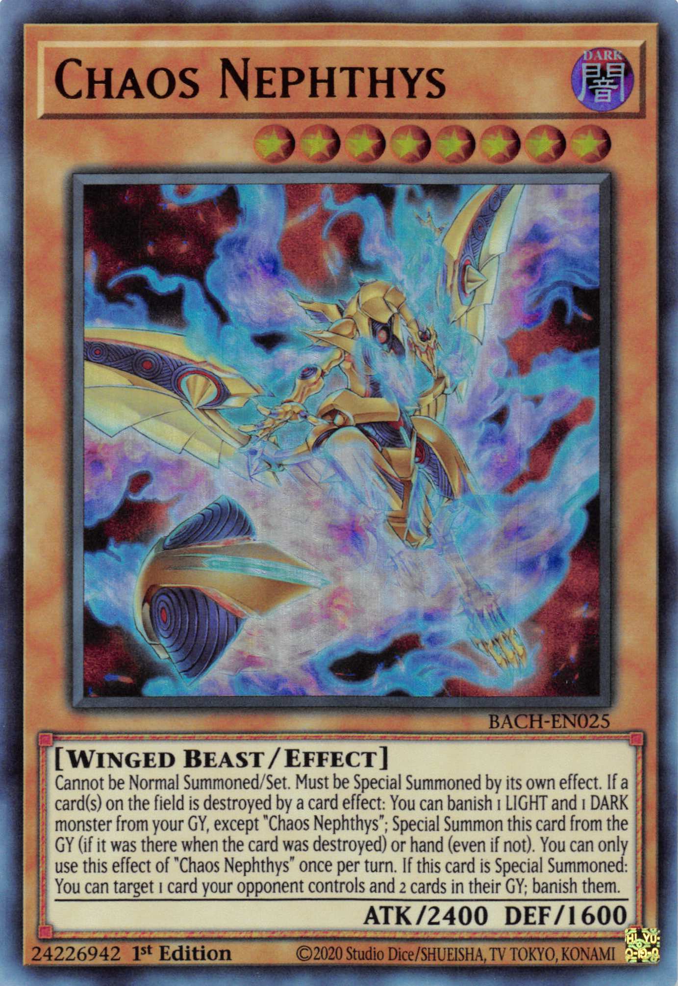 Chaos Nephthys [BACH-EN025] Ultra Rare | Anubis Games and Hobby