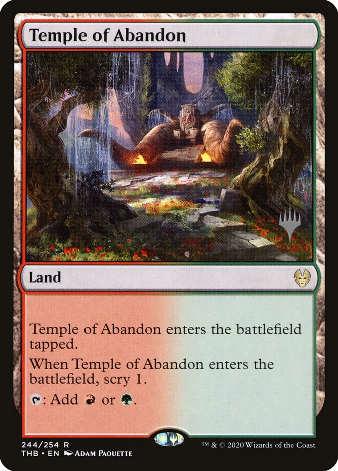 Temple of Abandon (Promo Pack) [Theros Beyond Death Promos] | Anubis Games and Hobby