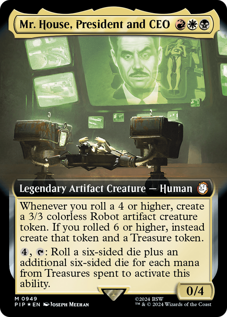 Mr. House, President and CEO (Extended Art) (Surge Foil) [Fallout] | Anubis Games and Hobby