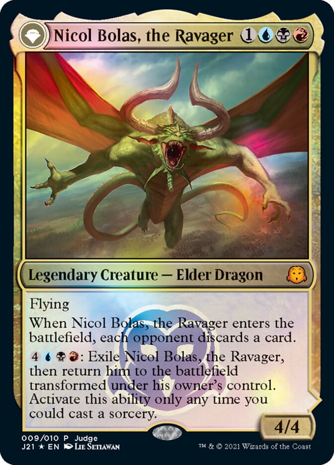 Nicol Bolas, the Ravager // Nicol Bolas, the Arisen [Judge Gift Cards 2021] | Anubis Games and Hobby