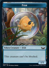 Fish // Citizen Double-Sided Token [Streets of New Capenna Tokens] | Anubis Games and Hobby