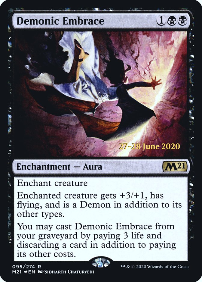 Demonic Embrace [Core Set 2021 Prerelease Promos] | Anubis Games and Hobby