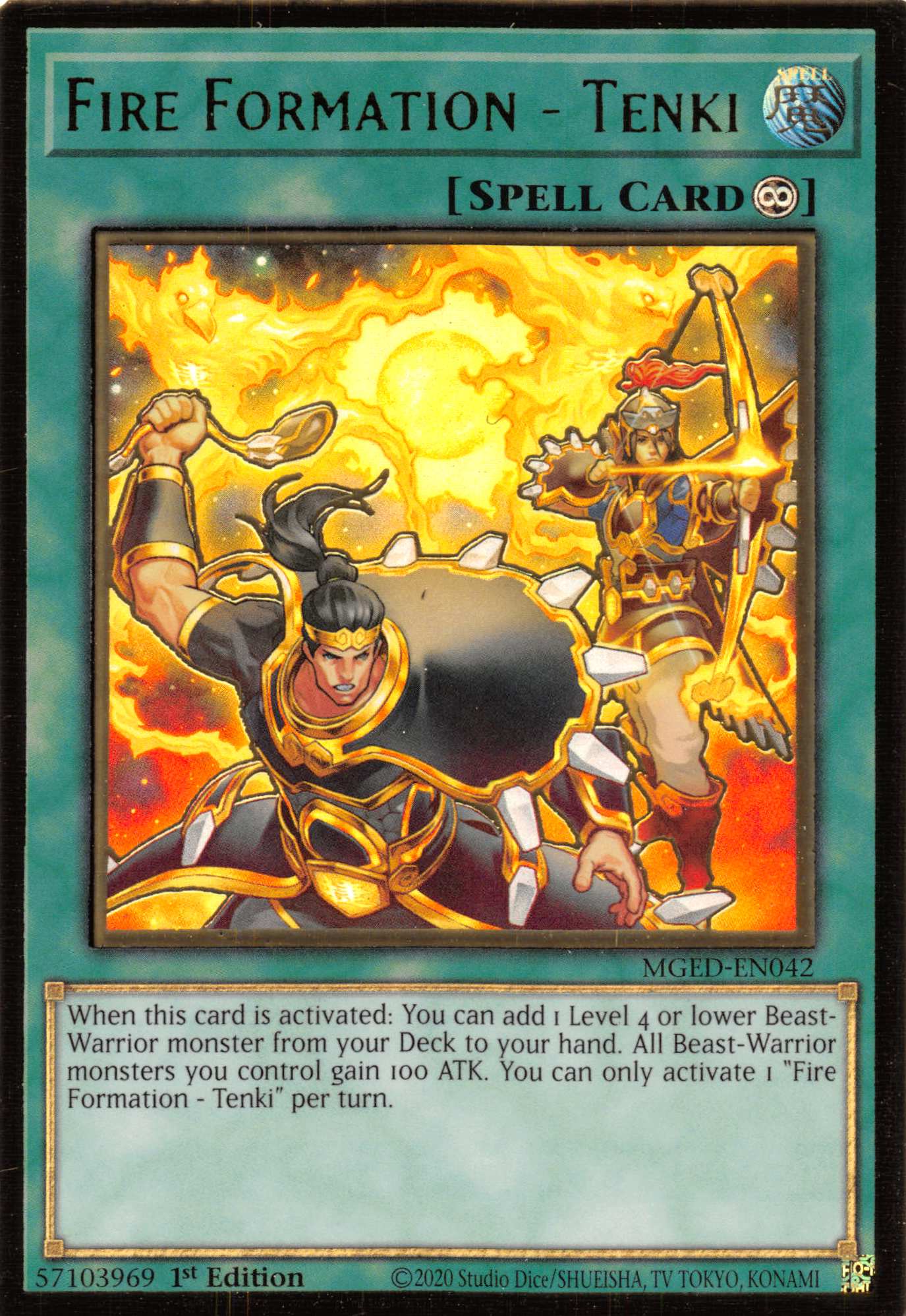 Fire Formation - Tenki [MGED-EN042] Gold Rare | Anubis Games and Hobby