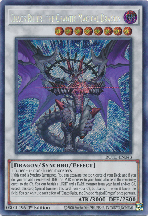 Chaos Ruler, the Chaotic Magical Dragon [ROTD-EN043] Secret Rare | Anubis Games and Hobby