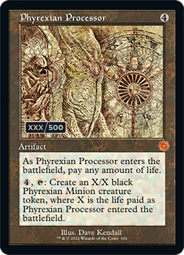 Phyrexian Processor (Retro Schematic) (Serialized) [The Brothers' War Retro Artifacts] | Anubis Games and Hobby