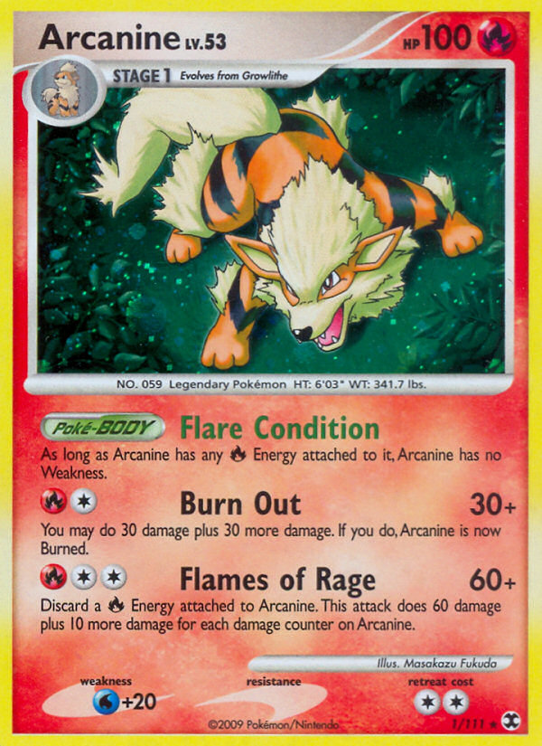 Arcanine (1/111) [Platinum: Rising Rivals] | Anubis Games and Hobby